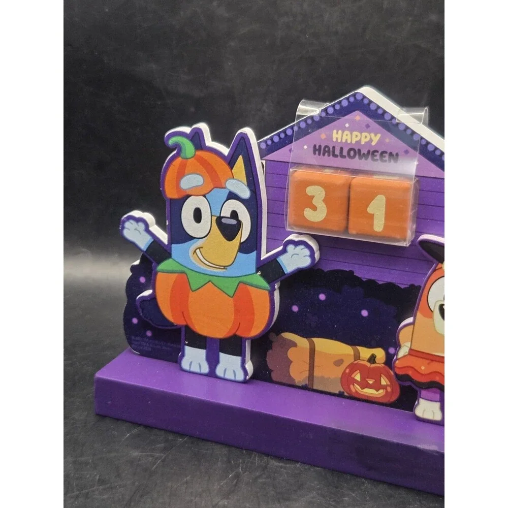 Bluey and Bingo Wooden Halloween Countdown Calendar